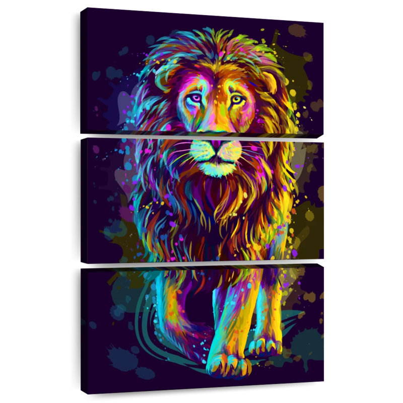 Brampt Colorful Lion, 57" H x 36" W