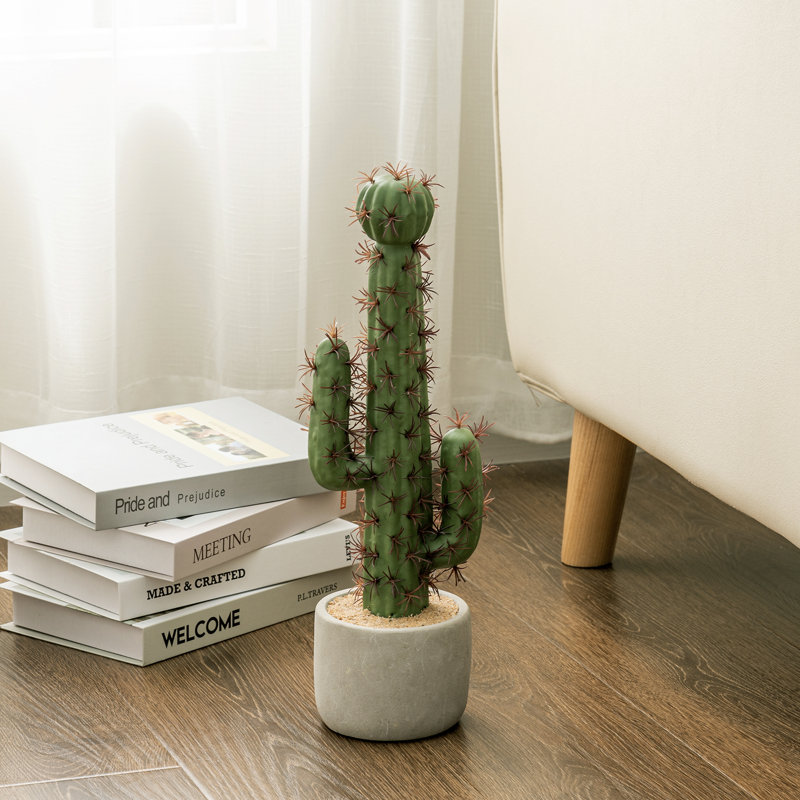 Cactus artificiel 14 po en pot