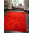 Fluffy HAND TUFTED SHAG POLYESTER ECO-FRIENDLY AREA RUGS - Light Red Colour | Solid Design-42358038