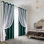 Kbndieu 84in Double Layer Star Lace Blackouts Curtains 2-in-1 Sheer Star Patterns with Blackouts Liner Thermal Insulated Curtains for Bedroom Living Room