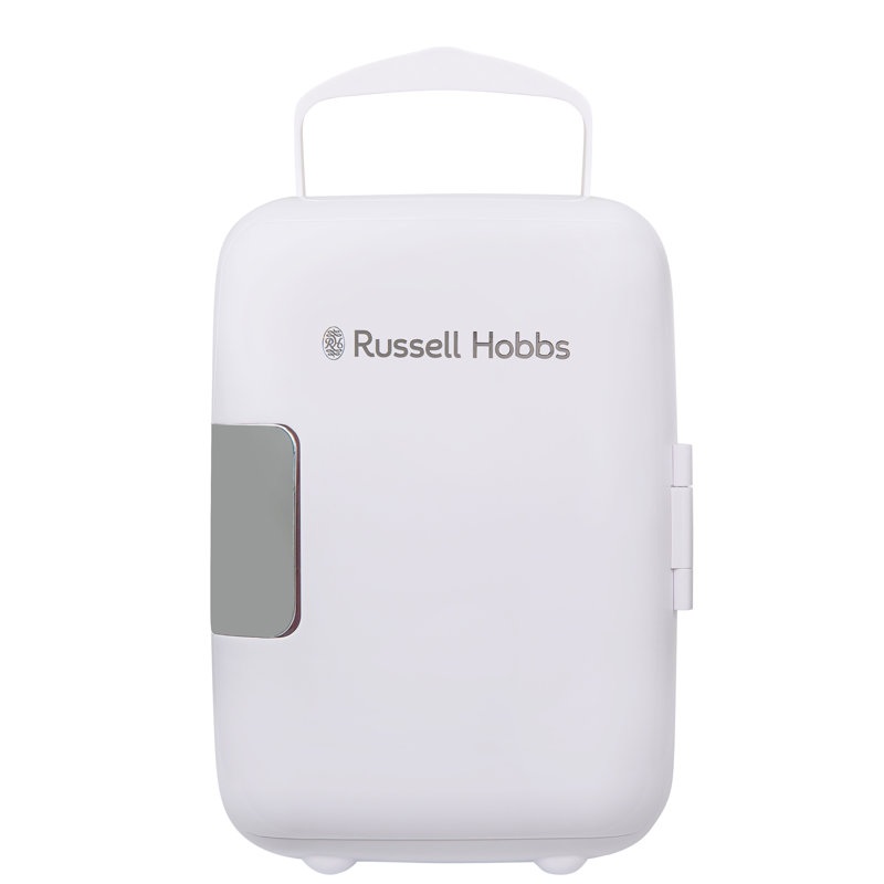 Russell Hobbs 4l Mini Compact Cooler For Drinks And Cosmetics, Retro Style,, White