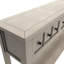 Table rustique, 60 po. Gris délavé. Deux tiroirs et une tablette. Structure en bois massif. Console élégante pratique de 60 po avec tablette, bois de lavage pour la longévité-285520192