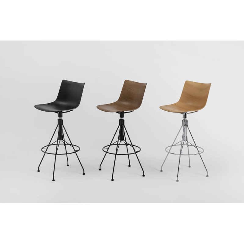 C.Koya Stool, Dark wood, Black