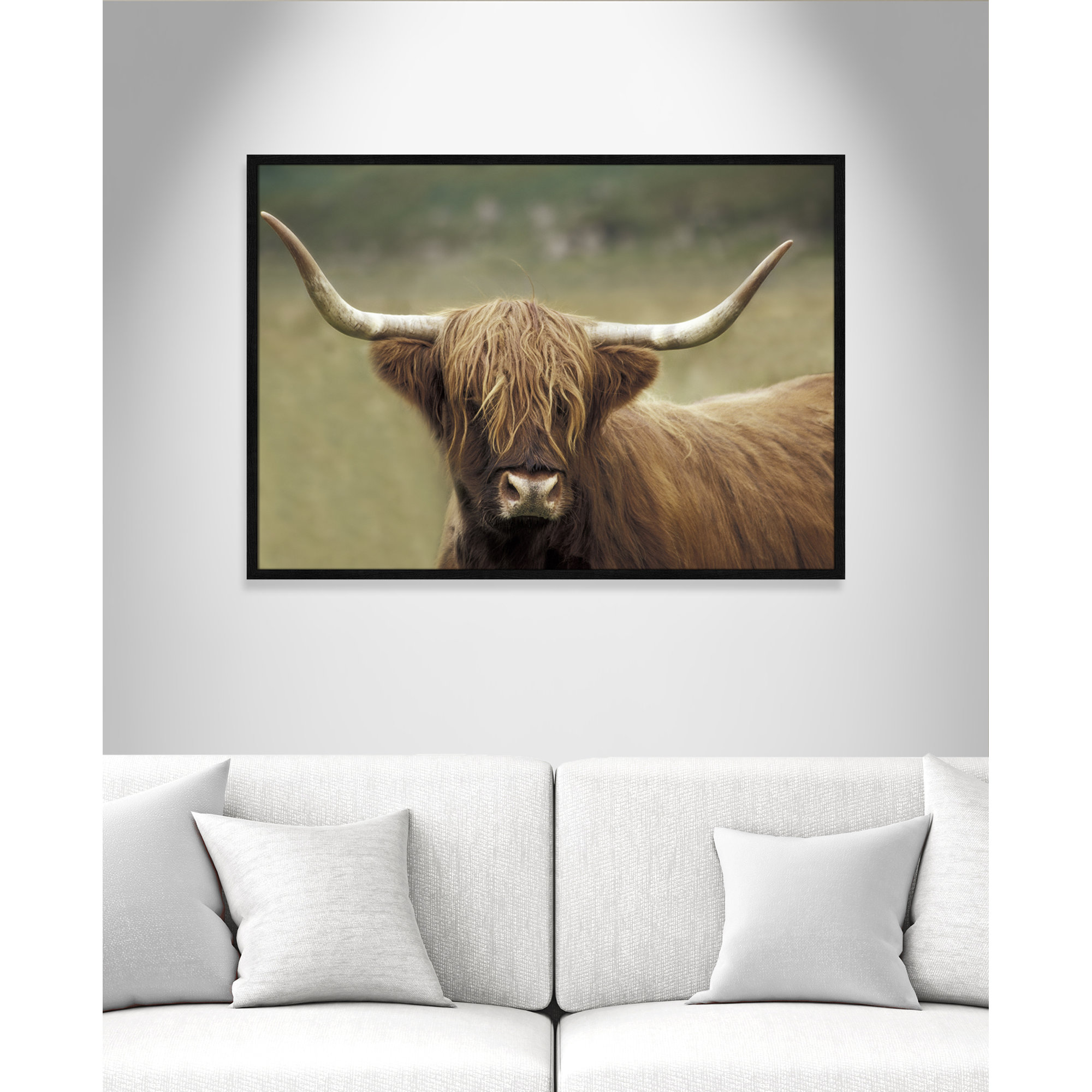 Highland Afternoon by Danita Delimont - Picture Frame Photograph, Black Wood Grain Framed, 29.5" H x 41.5" W x 0.75" D