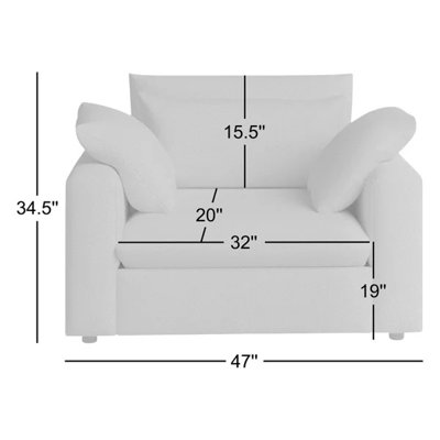 Fauteuil rembourré Remy et demi