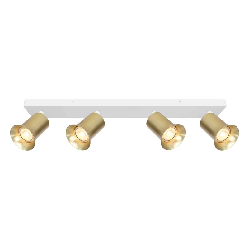 Sidor Flush Mount, White, Gold
