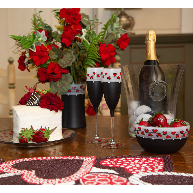 Hearts & Vines 8.5 oz Glass Flute