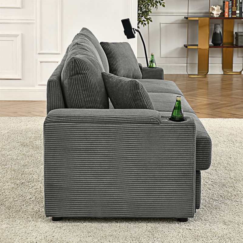 Upholstered Sofa Set, Gray