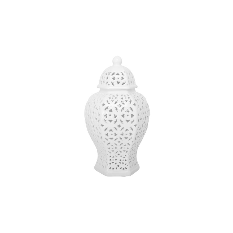 Pot en céramique gingembre / blanc brillant