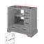 36" Bathroom Vanity Without Sink , Multi-Functional Drawer Divider, Adjustable Shelf-1220963704