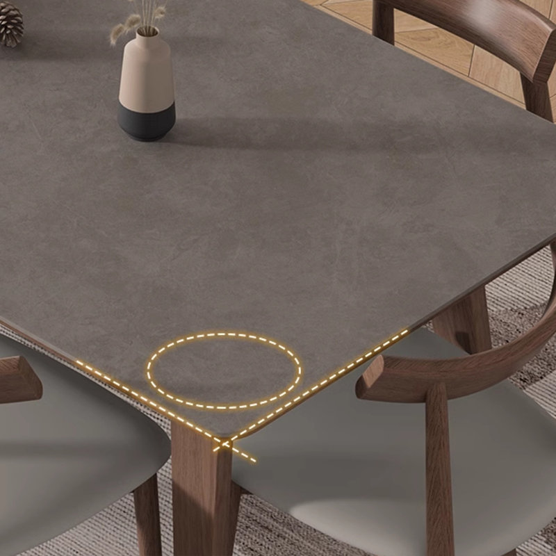 Table de salle à manger et chaise de charme Wabi-sabi, H 29,5 po x L 70,8 po x l 35,4 po