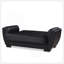 Causeuse convertible rembourrée avec rangement, polyuréthane noir-940808394