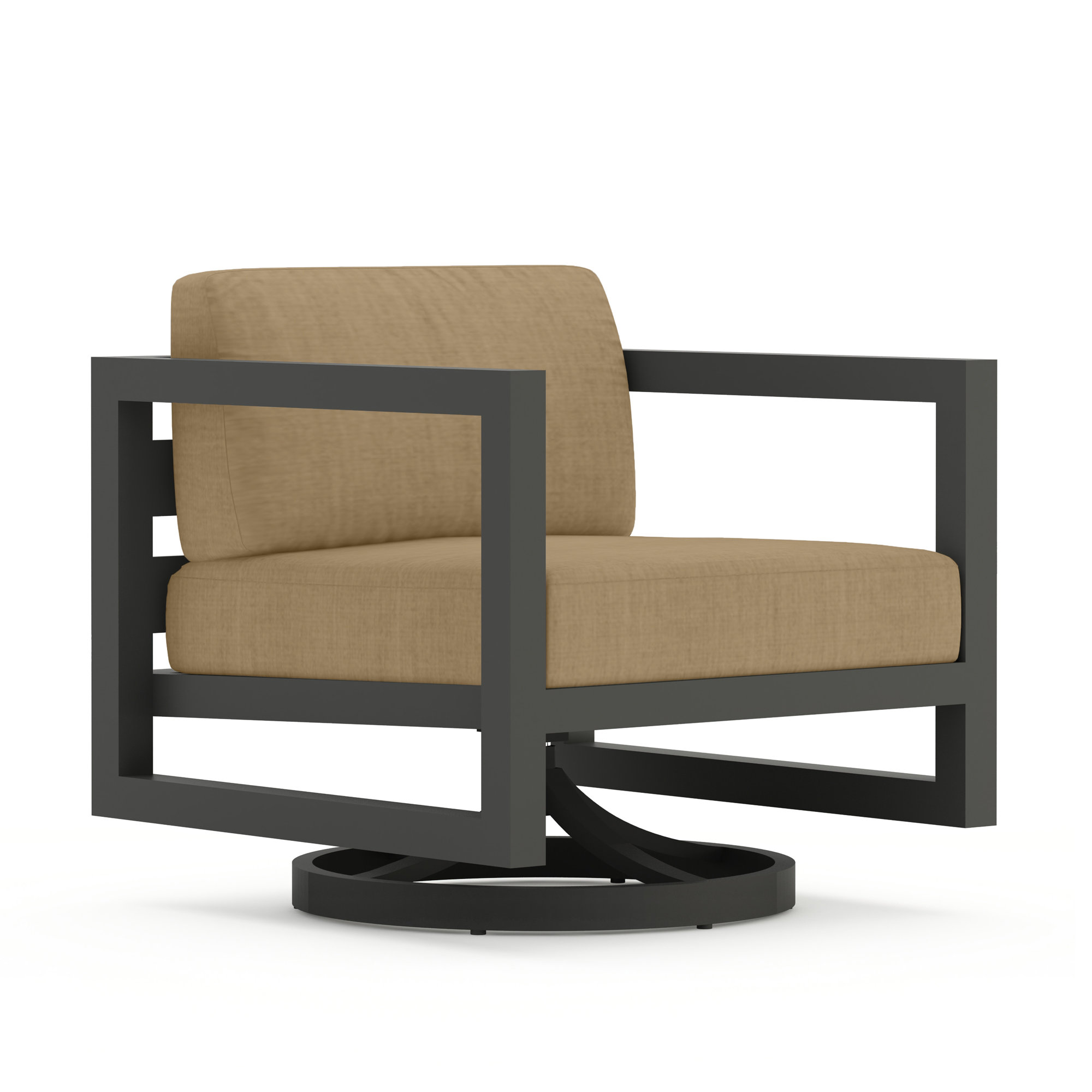 Yarieli Outdoor Chair with Sunbrella® Cushions, Canvas Heather Beige Sunbrella® Canvas, Slate