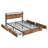LED Bed Frame With Drawers,Headboard And Charging Station-54821035-54821034