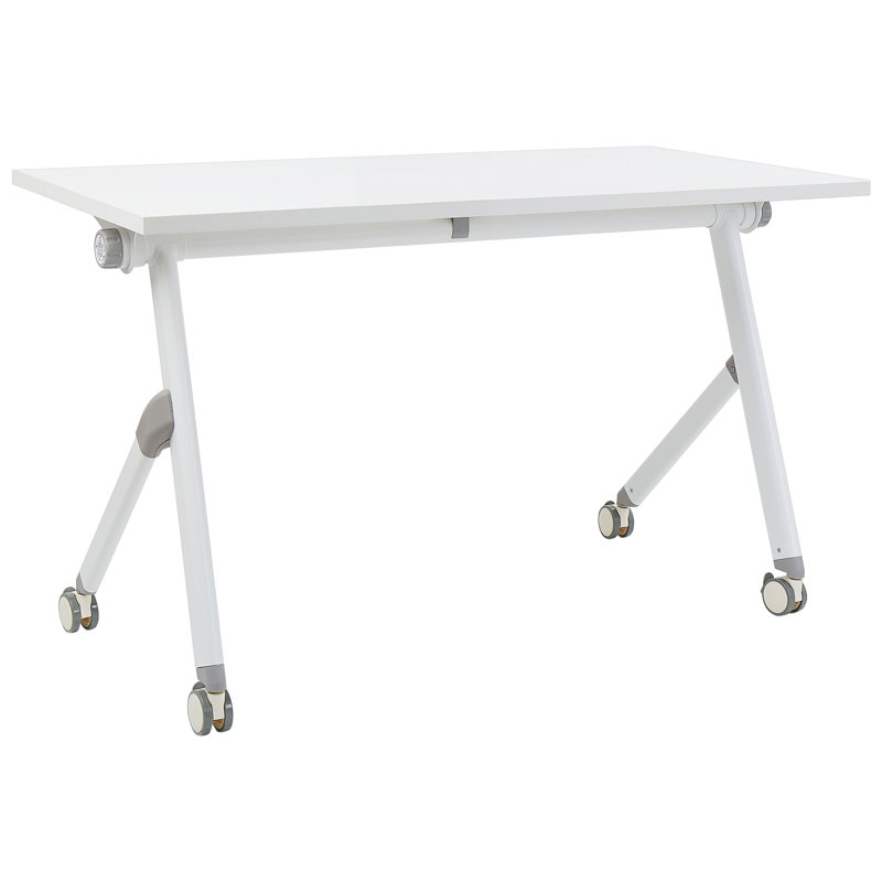 Seidule Metal Base Writing Desk, 120cm H x 60cm W, White/Black