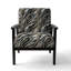 Sophistication zébrée beige et noire - Fauteuil rembourré contemporain, fauteuil d'appoint abstrait moderne-127200139