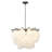 Transitional 7 Light Frosted Glass Petal Chandelier 