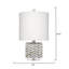 Garbo Mother of Pearl Table Lamp with Linen Shade, Grey-1531914878-1531914879