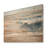 Golden And Blue Beach Tranquility I - Coastal Beach Wood Wall Art On Natural Pine Wood-120811323