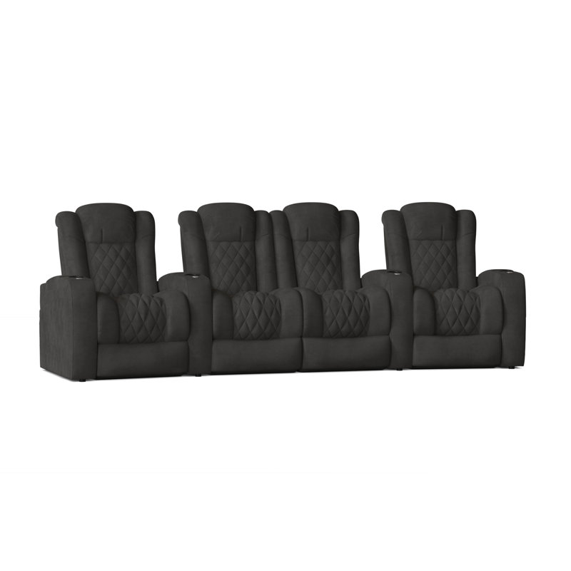 Sièges configurables home theater (rangée de 4), Anthracite Smartsuede