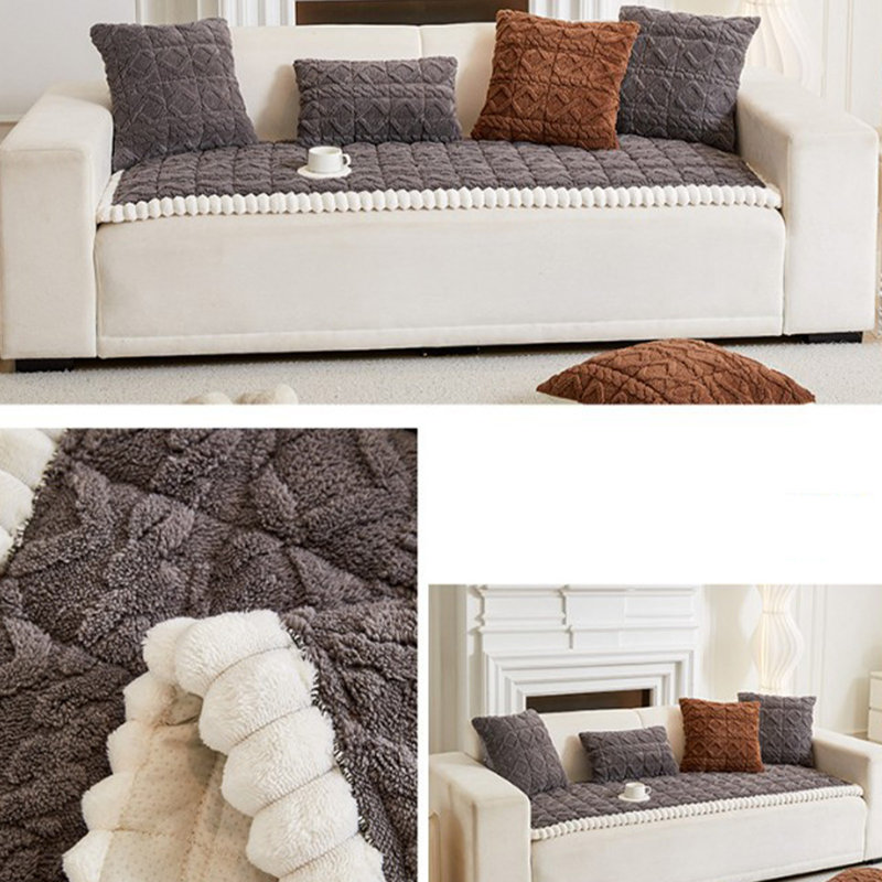 Sofa Cushions For Fall And Winter Thickened Sofa Cushions Straight Sitting Cushion Thickened Seat Cushion, Gray