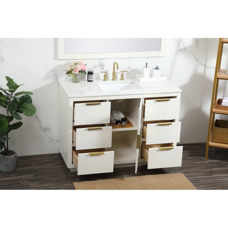 Ensemble de meuble-lavabo simple 48 po Broadlands, Blanc