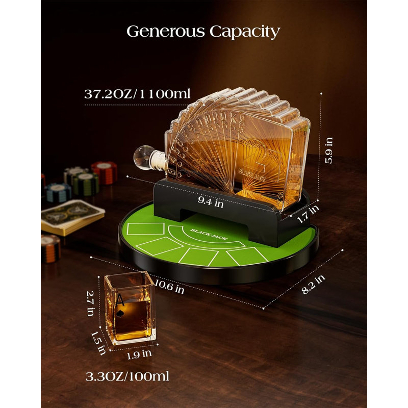 Ensemble de carafe à whisky 37,2 oz. Whiskey