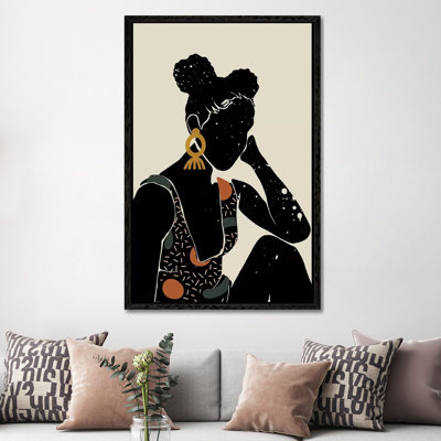 Black Hair VI by Domonique Brown - Print on Canvas