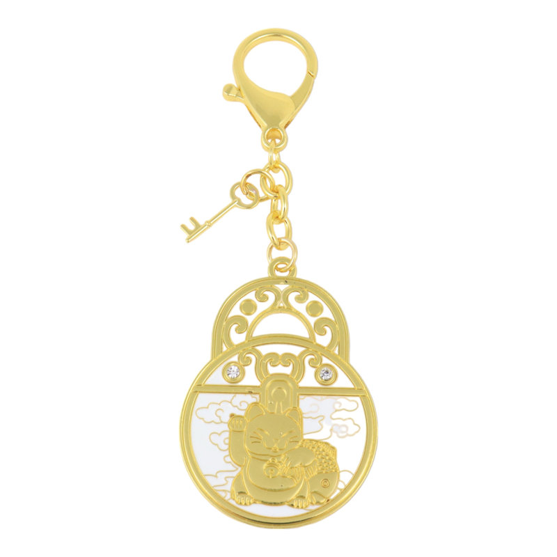 Bungalow Rose 2'' W Gold Key Chain