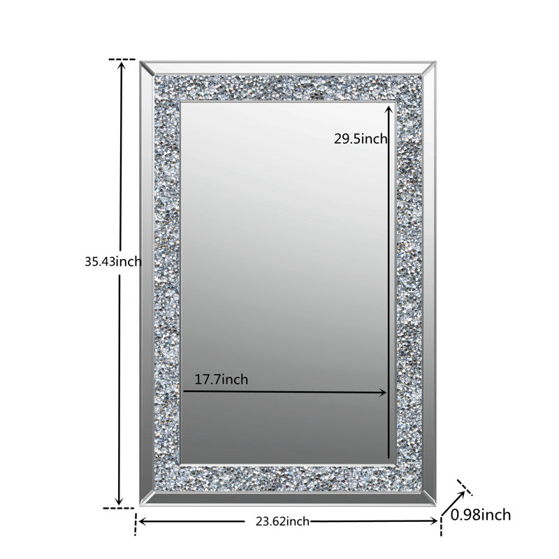Amla 47.25" Modern Mirrored Console Table and Mirror Set Ultra‑Modern Contemporary Glam Stylish