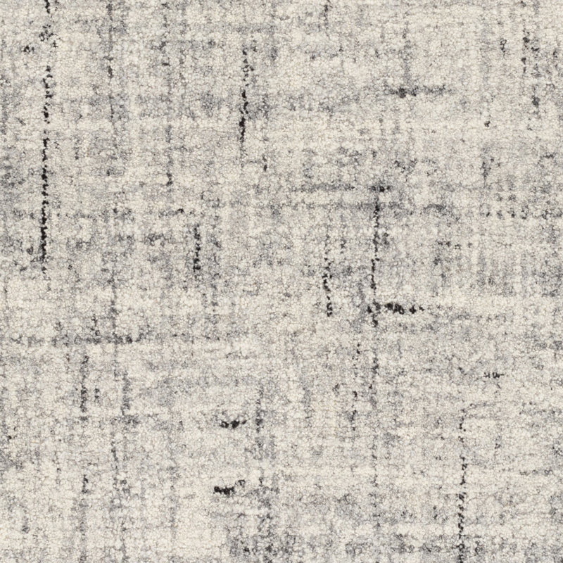 Wool Area Rug in Gray, Rectangle 2' x 3'