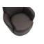 Fauteuil demi-tonneau pivotant en similicuir