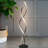 Embrace 40–60" 2-in-1 Modern LED Spiral Floor and Table Lamp with Black Finish, Adjustable Height, and Built-In 3-Way Dimmer-1930900795