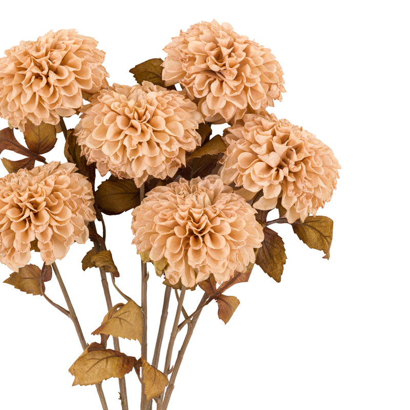 Faux Stem Dahlia Orange 730mm (6pk), Orange