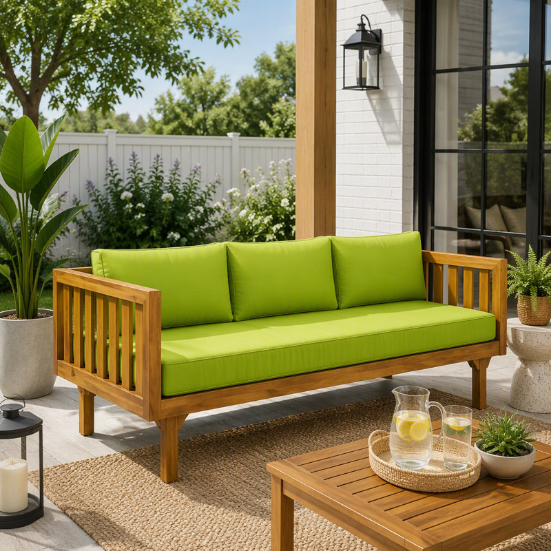 3 SEATER Patio Sofa DAYBED, green