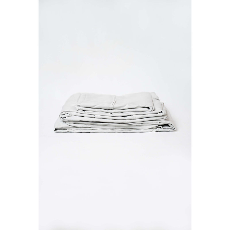 Hypoallergenic Rayon From Bamboo Sheet Set for a Peaceful Night's Sleep, Pewter, Queen Sheet Set + 3 Additional Pieces