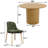 4 - Person Modern Round Dining Set With 4 Upholstered Chairs-367339830