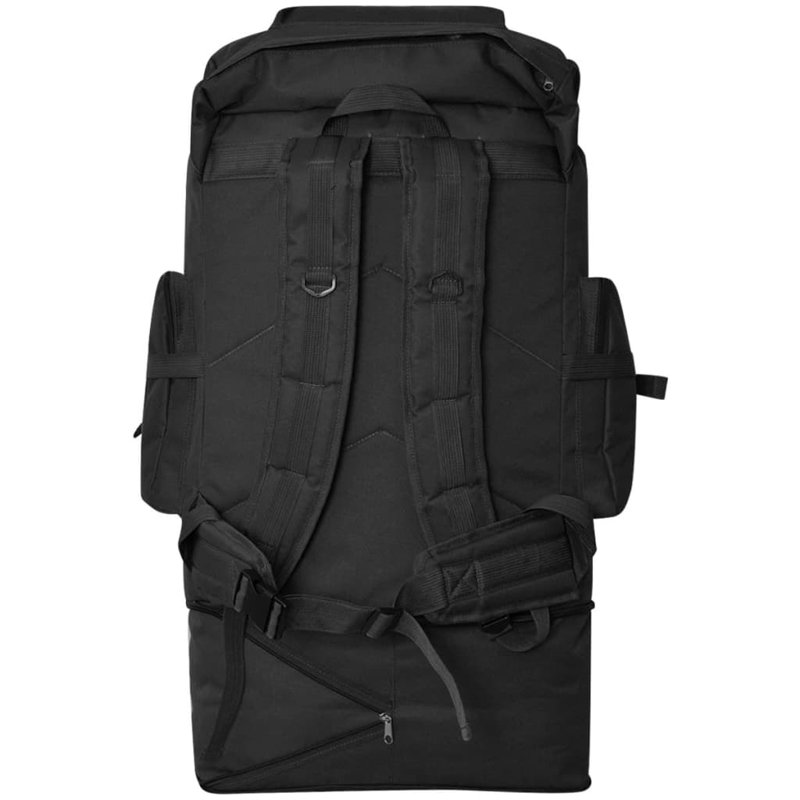Vidaxl Army-Style Backpack XXL 100 L Black