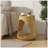 MGO Hollow Side Table, Wood-Like Texture, Natural Color-240829276