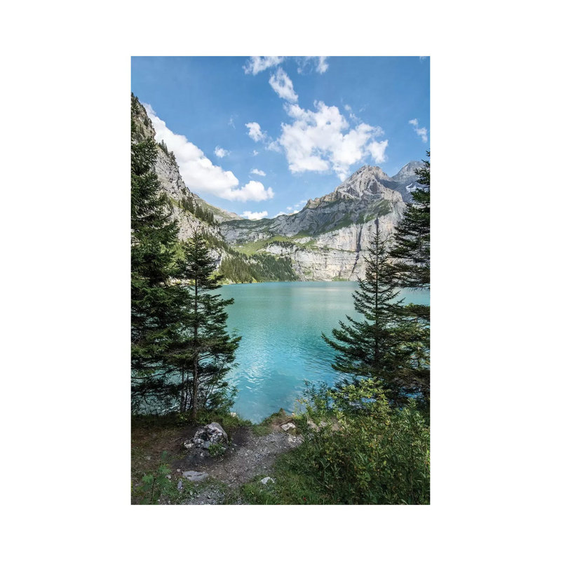 Oeschinen Lake In The Swiss Alps by Jan Becke - Wrapped Canvas Gallery-Wrapped Canvas Giclée, 30.48cm H x 20.32cm W