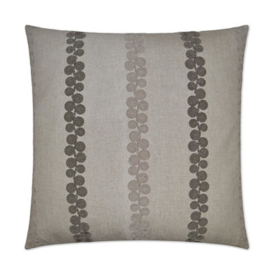 Whitefield Striped Feather Throw Pillow