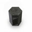 Table d'appoint moderne en marbre naturel gris foncé, piédestal géométrique hexagonal, 15,7 po-241780433
