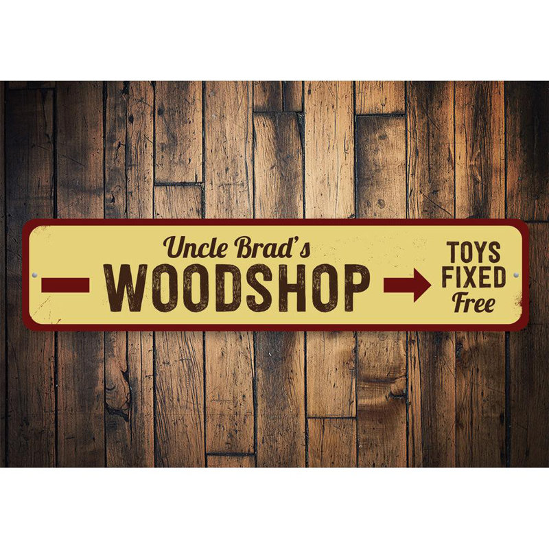Woodshop Sign - 6" X 24", 6" H x 24" W x 0.063" D