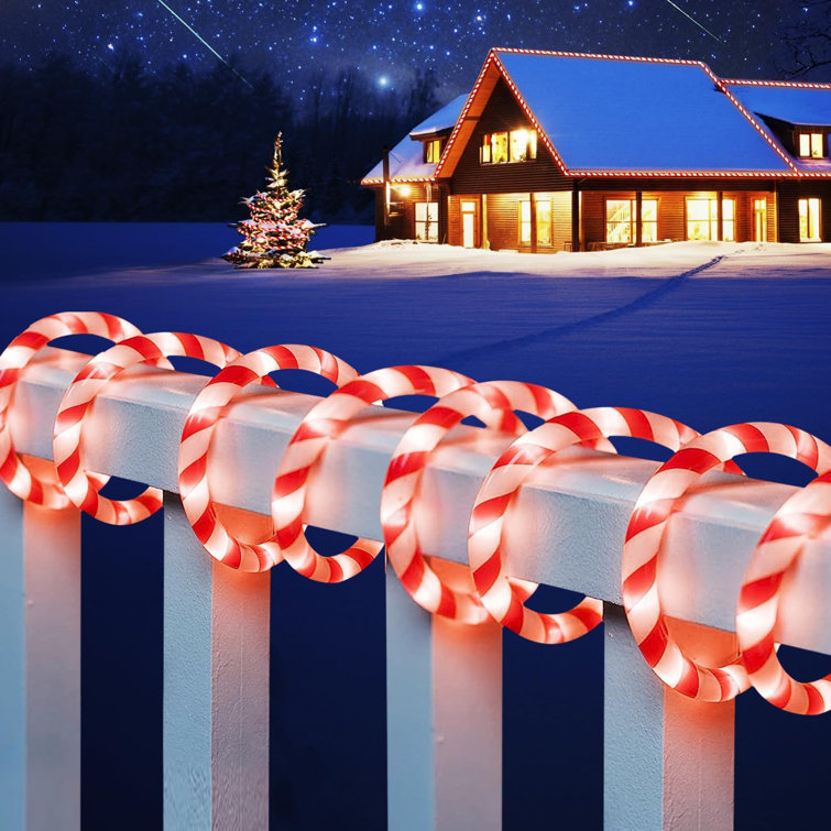 The Holiday Aisle® Christmas Lights, Candy Cane Rope Lights 33FT
