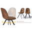 Montmorenci 47 cm H Suede Side Chair in Brown