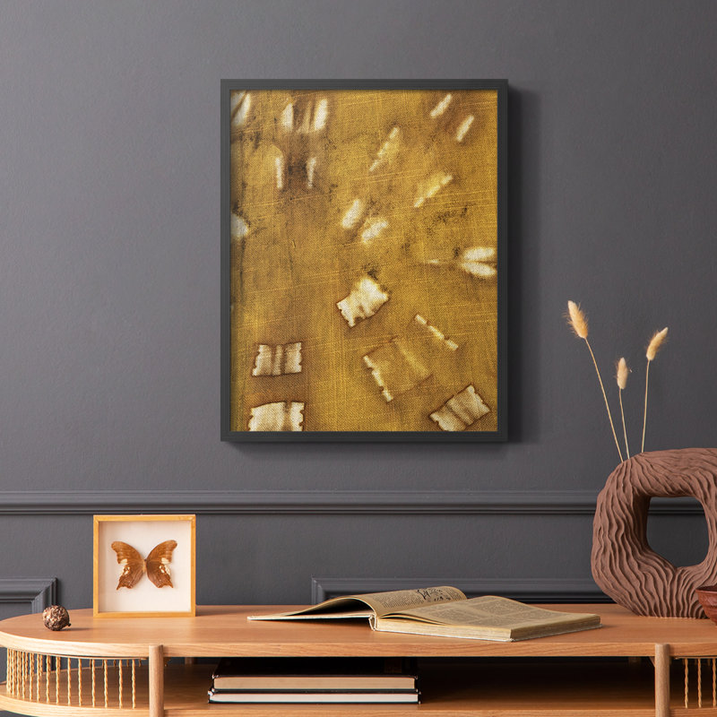 «Turmeric Sunrise III», reproduction encadrée - bois massif, Noir, H 14 po x l 11 po