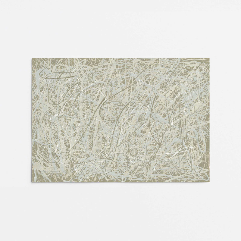 Impression abstraite tempête de sable, H 18 po x l 24 po, Papier sans cadre