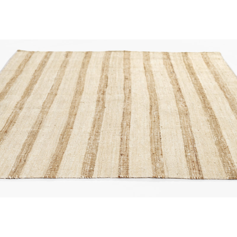 Tapis de couloir rayé ivoire en jute et coton 2 pi 6 po x 8 pi Momeni Jango, Tapis de couloir 2 pi 6 po x 8 pi