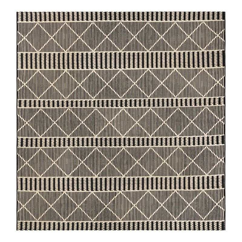Black_Unique Loom Dalyan Outdoor Trellis Rug, Square 7'10"