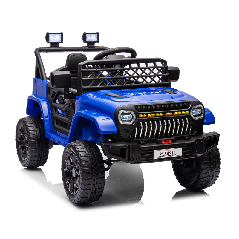 Jouet de voiture 12V pour enfants avec télécommande, véhicule électrique à piles pour tout-petits, Bleu